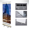 Standard Retractable 33"x81" banner stand & insert