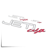 Decal Sheet Jeti USA White/Red 3"/6"/12" (75/150/305mm)