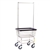 R&B Wire Narrow Laundry Cart w/ Double Pole Rack in Chrome, # 100D58