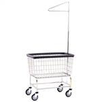 R&B Wire Large Capacity Laundry Cart w/ Single Pole Rack*