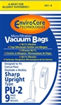 Sharp Replacement Style PU2 Paper Bags (9 pk) 844-9