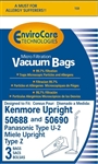 Kenmore Bag Paper 50688 Style U Micro (3 Pk) Envirocare Replacement W/Closure