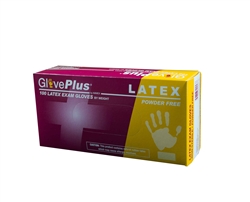 AMMEX GlovePlus Latex PF Exam Gloves GPPFT - 100 gloves/box-10boxes/case