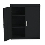 HON Assembled High Storage Cabinet, 2 Adjustable Shelve