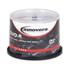 Innovera DVD-R Discs, 4.7GB, 16x, Spindle, Silver, 50/P