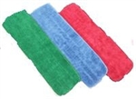 Premium Microfiber Looped Wet Mop Pads Green 18"- 2 Dozen Included