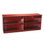 Mayline&reg; Veneer Low Wall Cabinet without Doors, 72w x 19d x 29&frac12;h, Sierra Cherry # MLNVLCCCRY