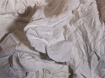 Reclaimed White Sweat Shirts Cleaning Rags, 30 lb. bag