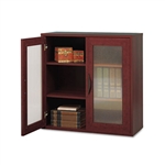 Safco AprÃ©s Two-Door Cabinet, 30w x 12d x 30h, Mahogany