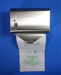 S.A.C. Dispenser for sanitary napkin & tampon disposal bags, roll format, stainless steel, 1 unit