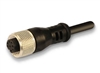 HTP 12FD8U1Z Female Straight, 8 Pin, 1 M M12 Molded Cable, Shielded