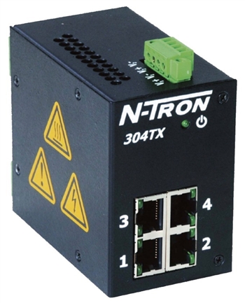 N-Tron 4 Port Switch w/ N-View OPC Server - 304TX-N