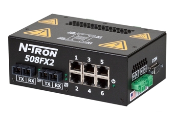 N-Tron Industrial Ethernet Switch w/ Advanced Firmware - 508FX2-A-SC