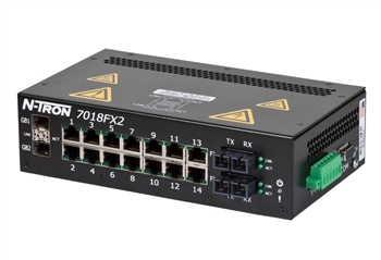 N-Tron 7018FX2 Ethernet Switch with Gigabit Capable Ports