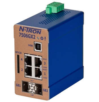 N-Tron Ethernet Switch w/ 2 SFP 1000BaseLX Ports - 7506GX2-LX-10