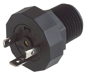 Hirschmann Form A Male, 2 Poles + Ground Threaded Connector