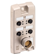 Lumberg Automation ASBSV-R 4/LED 5 4 Port, 2 Channel, 5 Pin, LED Passive M12 Distribution Block