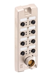 Lumberg Automation ASBSV-R 8 5 8 Port, 2 Channel, 5 Pin Passive M12 Distribution Block