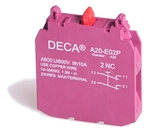 Deca 2 NC Contact Block for A20 Series Push Buttons