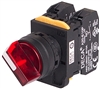 Deca A20F-2E10Q3R 22 mm Selector Switch, 2 Position, Red