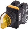 Deca A20F-31E20QHY 22 mm Selector Switch, 3 Position, Yellow