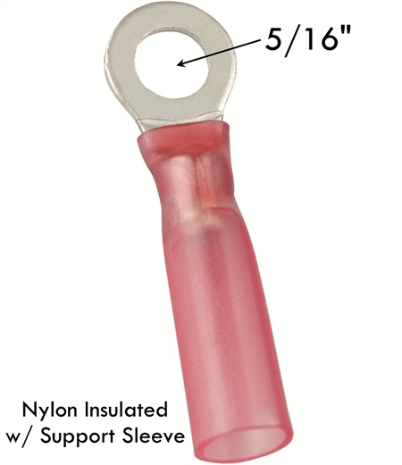 AFND8 Nylon Insulated 22-16 AWG Ring Terminal