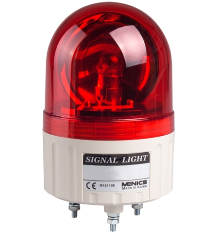 Menics 86mm Beacon Light, 12V, Red, Rotating