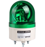 Menics 86mm Beacon Light, 12V, Green, Rotating w/ Alarm