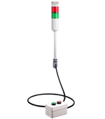 Menics ATEPR-10-RG-Z 2 Tier Tower Light, Red Green, w/ Adjustable Buzzer