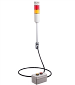 Menics ATEPR-10-RY-Z 2 Tier Tower Light, Red Yellow, w/ Adjustable Buzzer