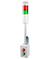 Menics ATES-RG-Z 2 Tier Tower Light, Red Green, w/ Adjustable Buzzer