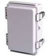 Boxco BC-AGP-101507 Hinged Lid Enclosure, Solid Gray, ABS Plastic