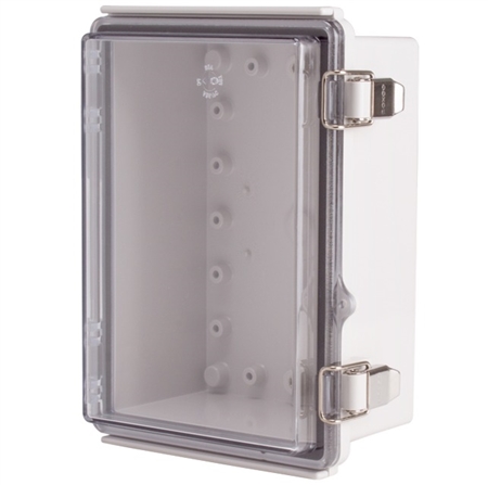 Boxco BC-ATP-131808 Hinged Lid Enclosure, Clear Cover, ABS Plastic