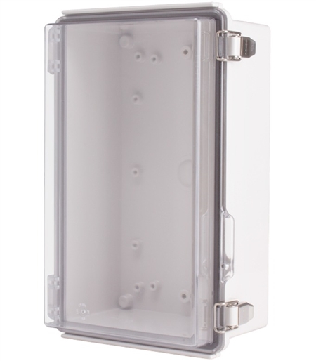 Boxco BC-ATP-172711 Hinged Lid Enclosure, Clear Cover, ABS Plastic
