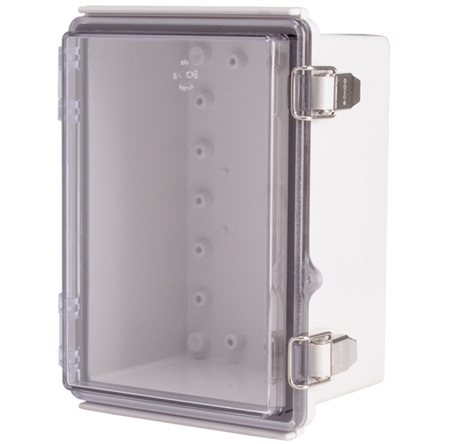 Boxco BC-CTP-131810 Hinged Lid Enclosure, Clear Cover, Polycarbonate