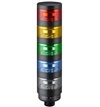 Qronz 70mm Clear Lens 5 Stack LED Tower Light, Quick Disconnect, 24V