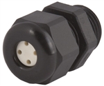 Sealcon CD09A1-BK Black PG 9 Dome 4 Hole .06" (1.4 mm) Insert Cord Grip