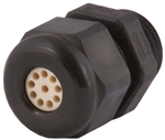 Sealcon CD09A5-BK Black PG 9 Dome 10 Hole .06" (1.4 mm) Insert Cord Grip