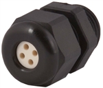 Sealcon CD09A8-BK Black PG 9 Dome 4 Hole .07" (1.7 mm) Insert Cord Grip