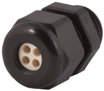 Sealcon CD09A9-BK Black PG 9 Dome 4 Hole .09" (2.3 mm) Insert Cord Grip