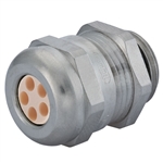Sealcon CD09N3-BR Nickel Plated Brass 3/8" NPT Dome 5 Hole .06" (1.6 mm) Insert Cord Grip