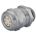 Sealcon CD09N6-BR Nickel Plated Brass 3/8" NPT Dome 6 Hole .06" (1.4 mm) Insert Cord Grip