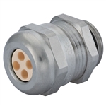 Sealcon CD09N9-BR Nickel Plated Brass 3/8" NPT Dome 4 Hole .09" (2.3 mm) Insert Cord Grip