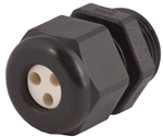 Sealcon CD11A4-BK Black PG 11 Dome 3 Hole .06" (1.5 mm) Insert Cord Grip