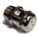 Sealcon CD13N8-BR Nickel Plated Brass 1/2" NPT Dome 2 Hole .17" (4.2 mm) Insert Cord Grip