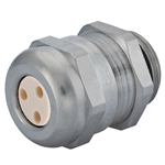 Sealcon CD16N1-BR Nickel Plated Brass 1/2" NPT Dome 3 Hole .12" (3 mm) Insert Cord Grip, 1.46" Length