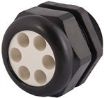 Sealcon CD32M1-BK Black M32 Dome 6 Hole .26" (6.5 mm) Insert Cord Grip