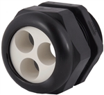Sealcon CD50M1-BK Black M50 Dome 3 Hole .55" (14 mm) Insert Cord Grip