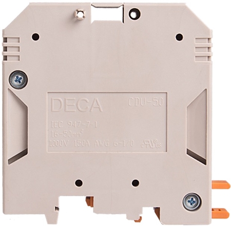 Deca CDU50 Screw Clamp DIN Rail Terminal Block