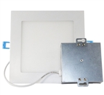 Euri Lighting 12W 6" Slim Square LED Down Light, 4000K